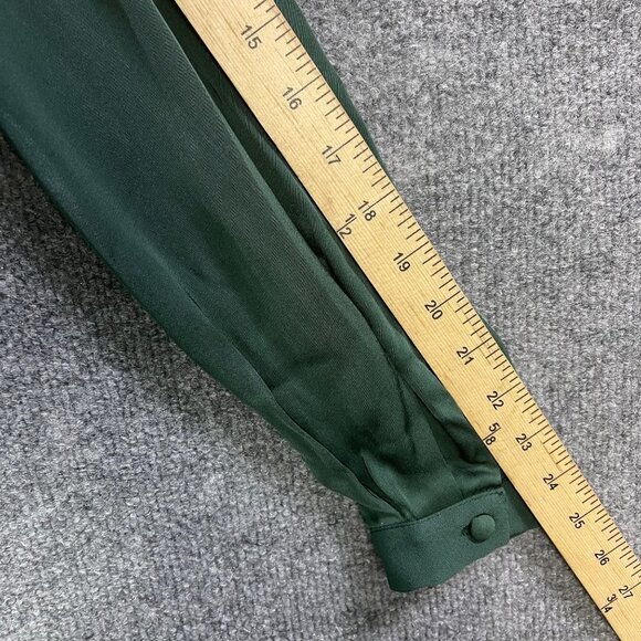 NEW $460 TOTÊME Murau Belted Dress‎ Emerald Green Sz Large Ling Sleeve Classic - Picture 5 of 10
